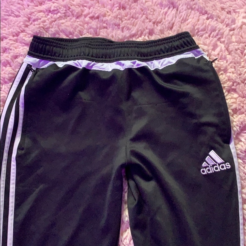 Black and White Adidas Joggers